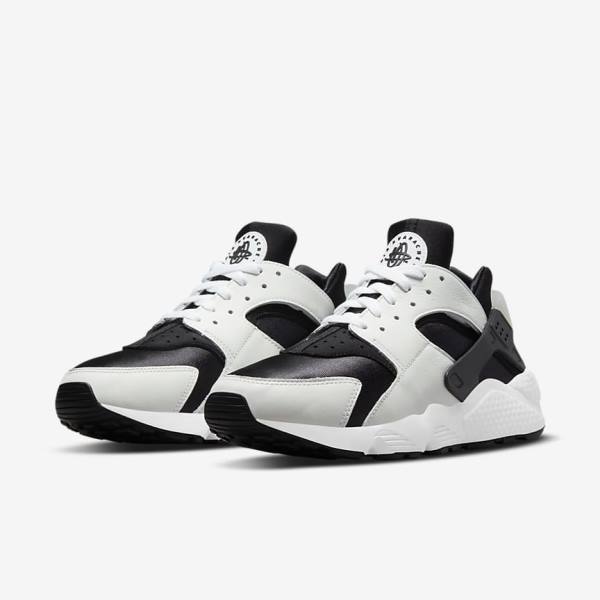 Men's Nike Air Huarache Trainers Black / White | NK062VSO