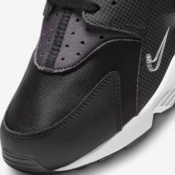 Men's Nike Air Huarache Trainers Black / Orange / Grey / White | NK453JUR