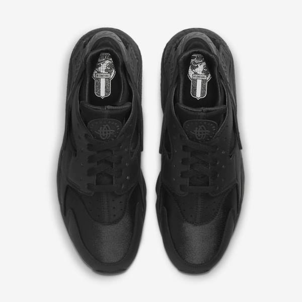 Men's Nike Air Huarache Trainers Black / Dark Grey | NK902QDI