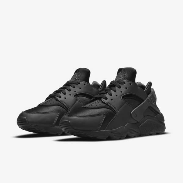 Men's Nike Air Huarache Trainers Black / Dark Grey | NK902QDI