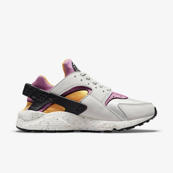 Men's Nike Air Huarache Trainers Light Beige / Gold / Black / Pink | NK476YOK