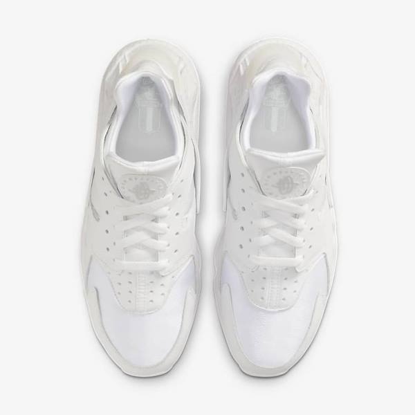 Men's Nike Air Huarache Trainers White / Platinum | NK091MAH