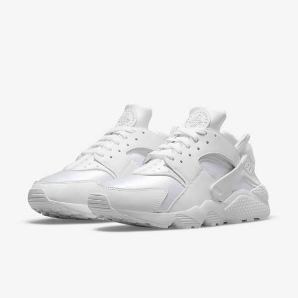 Men's Nike Air Huarache Trainers White / Platinum | NK091MAH