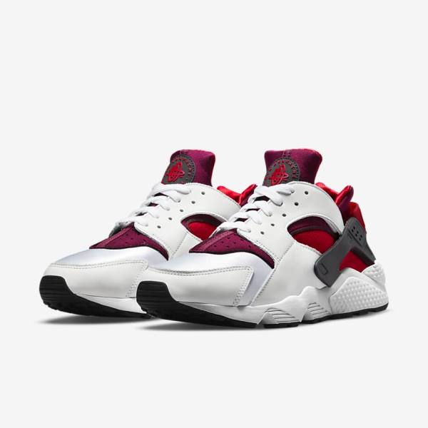 Men's Nike Air Huarache Trainers White / Red / Black / Red | NK168BHJ