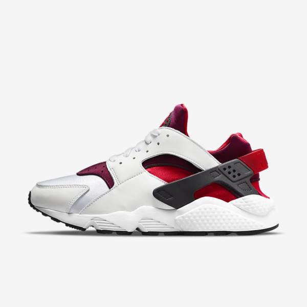 Men\'s Nike Air Huarache Trainers White / Red / Black / Red | NK168BHJ