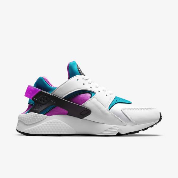 Men's Nike Air Huarache Trainers White / Black | NK174RDF