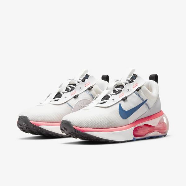 Men's Nike Air Max 2021 Trainers White / Red / Black / Blue | NK076RIS