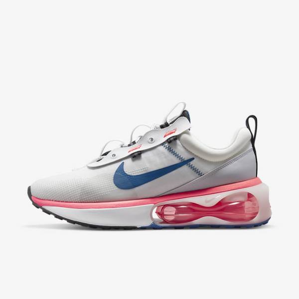 Men\'s Nike Air Max 2021 Trainers White / Red / Black / Blue | NK076RIS