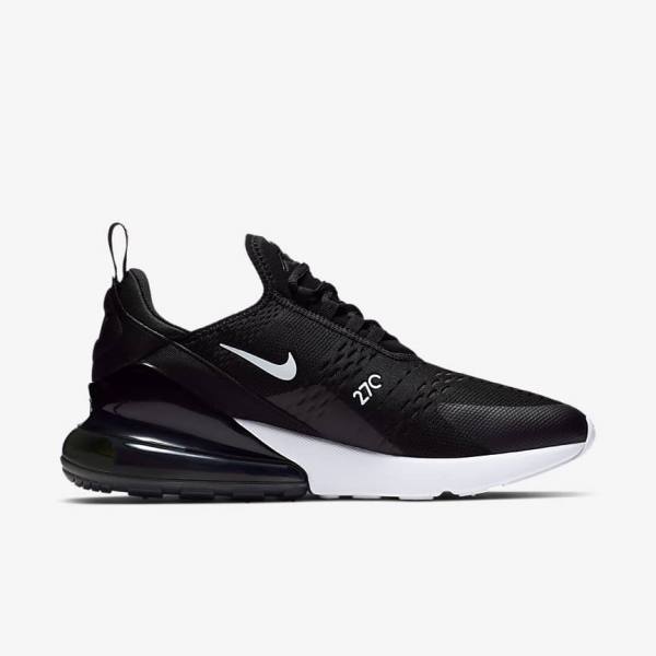 Men's Nike Air Max 270 Trainers Black / White / Red / Dark Grey | NK172ZYS