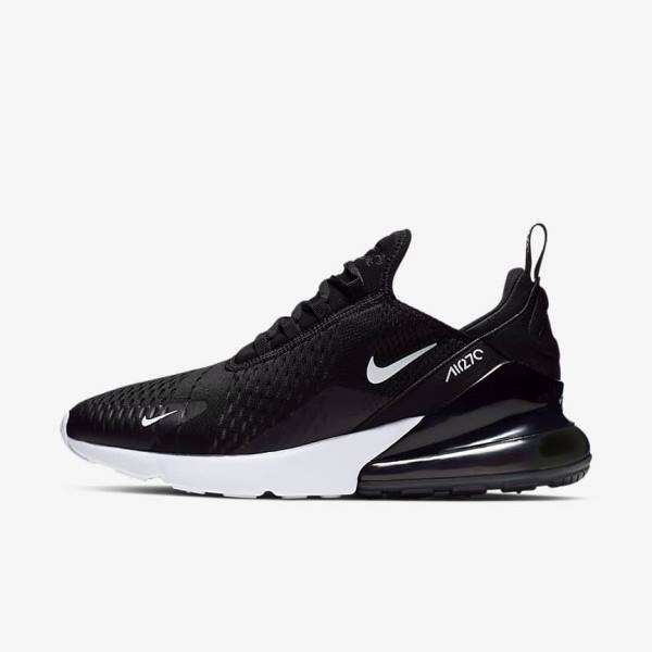 Men\'s Nike Air Max 270 Trainers Black / White / Red / Dark Grey | NK172ZYS