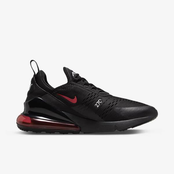 Men's Nike Air Max 270 Trainers Black / White / Red | NK371AWQ