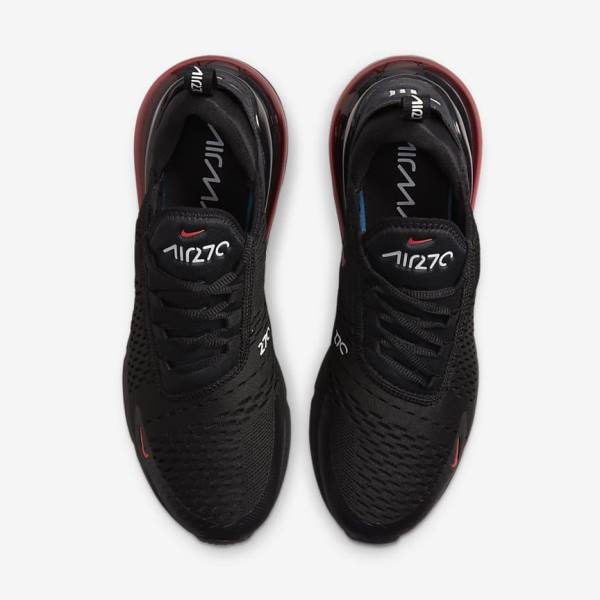 Men's Nike Air Max 270 Trainers Black / White / Red | NK371AWQ