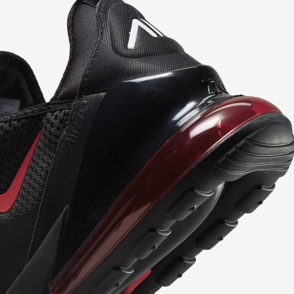 Men's Nike Air Max 270 Trainers Black / White / Red | NK371AWQ