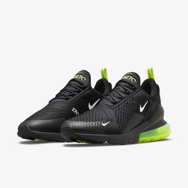 Men's Nike Air Max 270 Trainers Black / Silver / White | NK532IKD