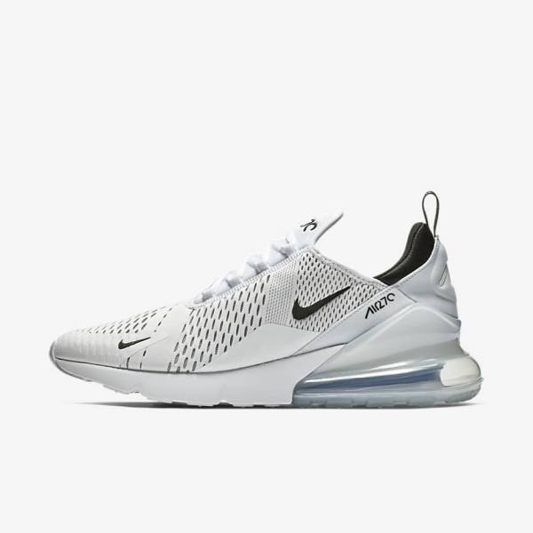 Men\'s Nike Air Max 270 Trainers White / Black | NK681LFB