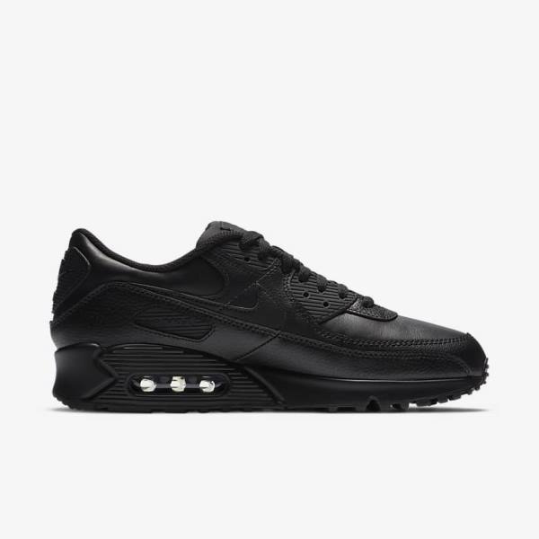 Men's Nike Air Max 90 LTR Trainers Black | NK695MHW