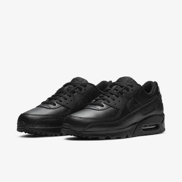 Men's Nike Air Max 90 LTR Trainers Black | NK695MHW