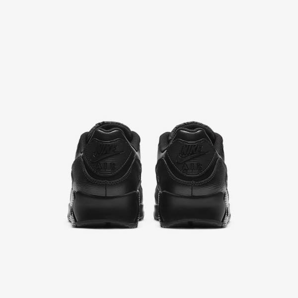 Men's Nike Air Max 90 LTR Trainers Black | NK695MHW