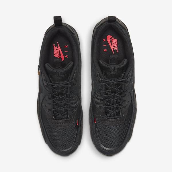 Men's Nike Air Max 90 Surplus Trainers Black | NK895DWK