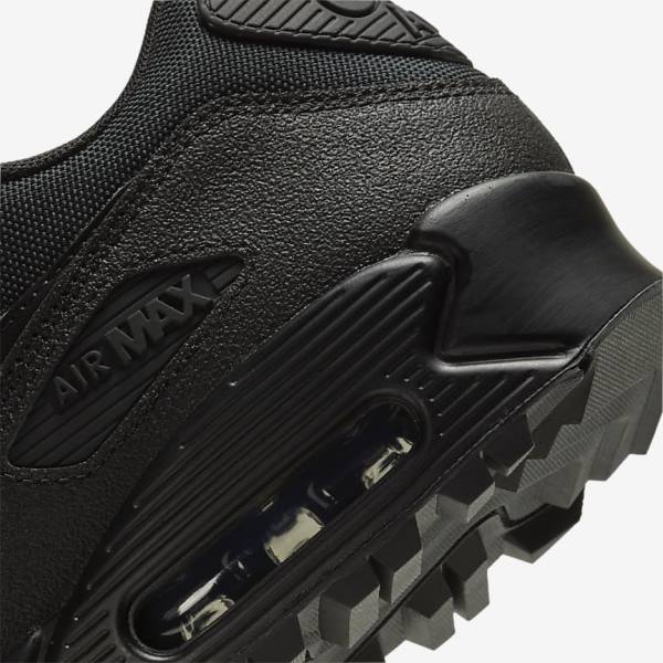 Men's Nike Air Max 90 Surplus Trainers Black | NK895DWK