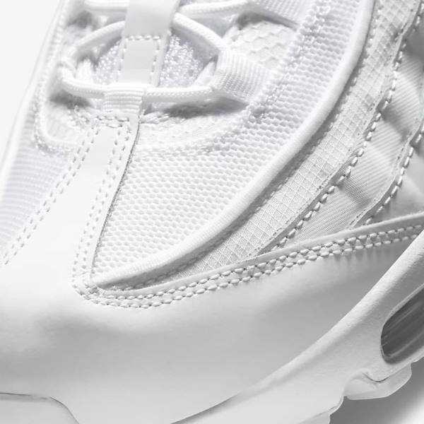 Men's Nike Air Max 95 Essential Trainers White / Grey / White | NK092FKP