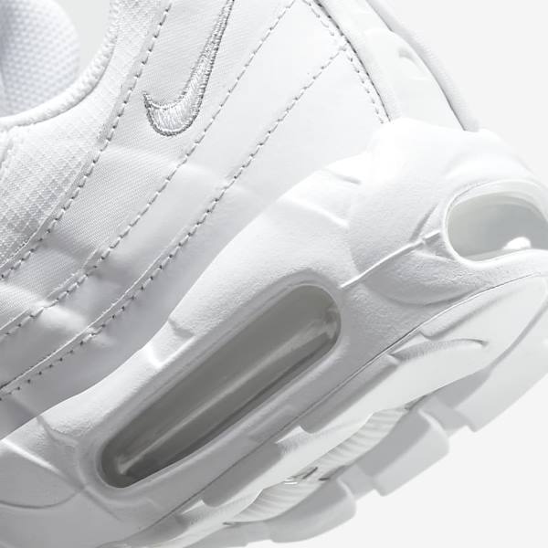 Men's Nike Air Max 95 Essential Trainers White / Grey / White | NK092FKP