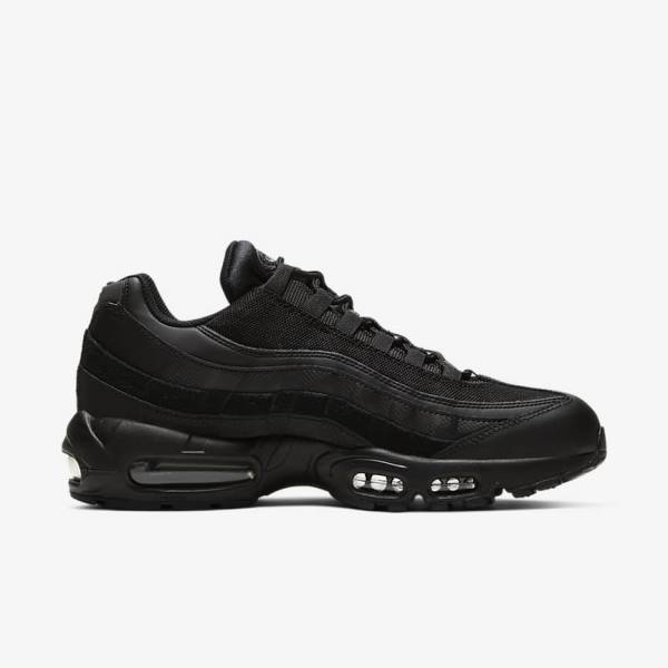 Men's Nike Air Max 95 Essential Trainers Black / Dark Grey | NK328FMS