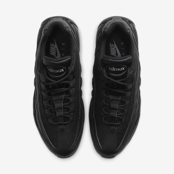 Men's Nike Air Max 95 Essential Trainers Black / Dark Grey | NK328FMS