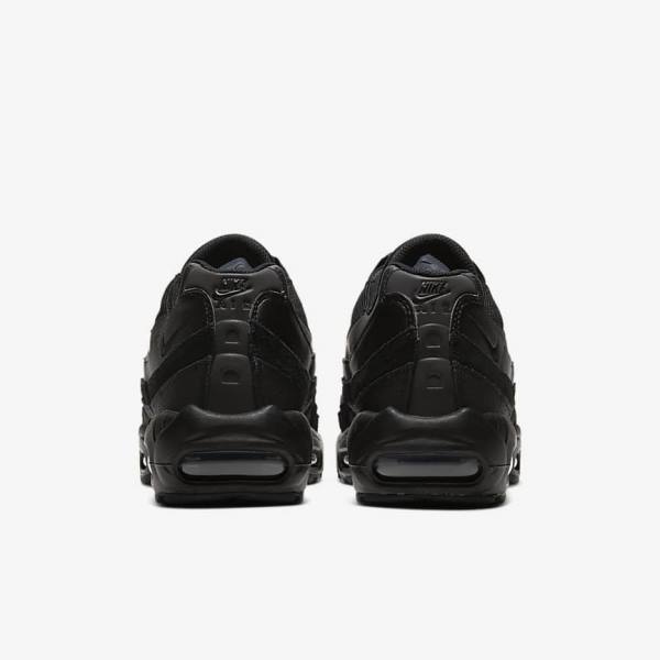 Men's Nike Air Max 95 Essential Trainers Black / Dark Grey | NK328FMS