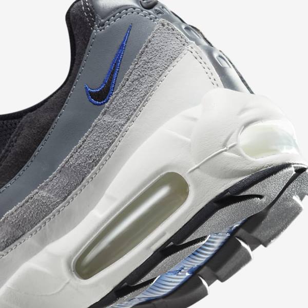 Men's Nike Air Max 95 Trainers Black / Dark Grey / Blue | NK049HTO