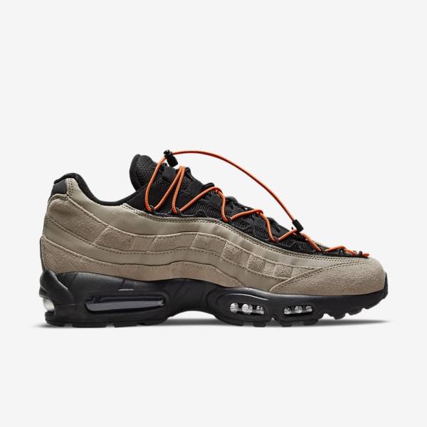 Men's Nike Air Max 95 Trainers Khaki / Orange / Black | NK153RBM