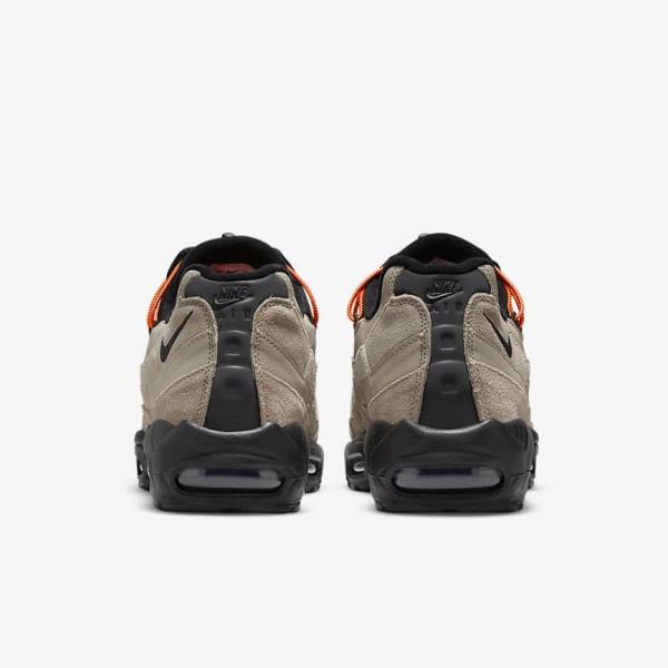 Men's Nike Air Max 95 Trainers Khaki / Orange / Black | NK153RBM