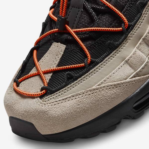 Men's Nike Air Max 95 Trainers Khaki / Orange / Black | NK153RBM