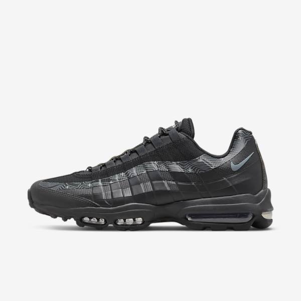 Men\'s Nike Air Max 95 UL Trainers Black / Grey / White / Grey | NK150PKS