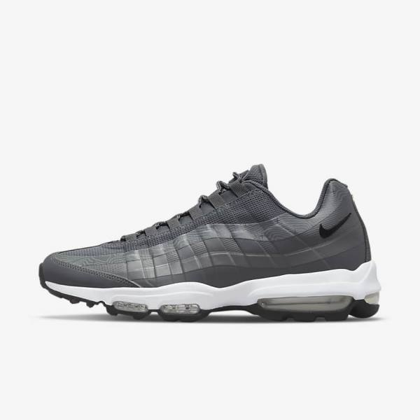 Men\'s Nike Air Max 95 UL Trainers Grey / White / Black | NK237JHE