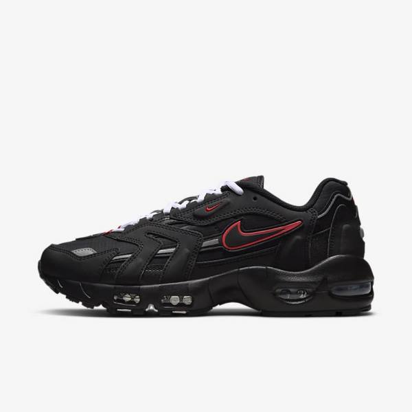 Men\'s Nike Air Max 96 II Trainers Black / Red / White | NK945PIW