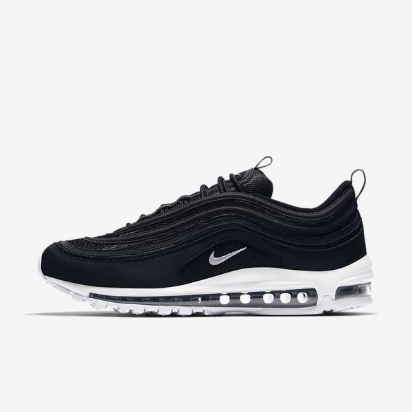 Men\'s Nike Air Max 97 Trainers Black / White | NK193KBT