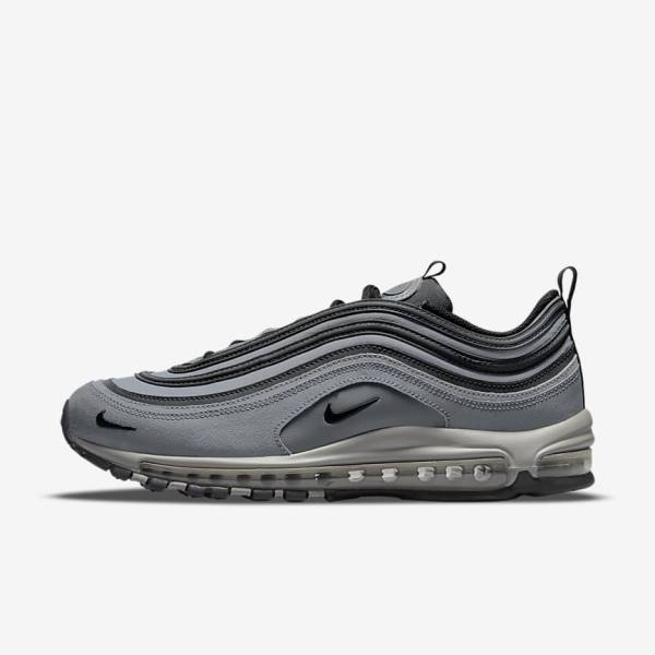 Men\'s Nike Air Max 97 Trainers Grey / Dark Grey / Black | NK982EYW