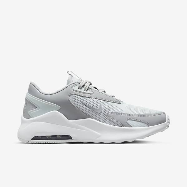 Men's Nike Air Max Bolt Trainers Platinum / White / Metal Silver / Grey | NK024BVT