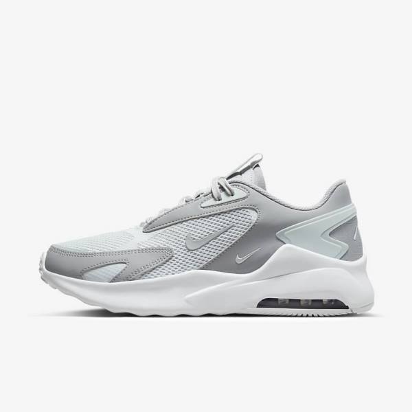 Men\'s Nike Air Max Bolt Trainers Platinum / White / Metal Silver / Grey | NK024BVT