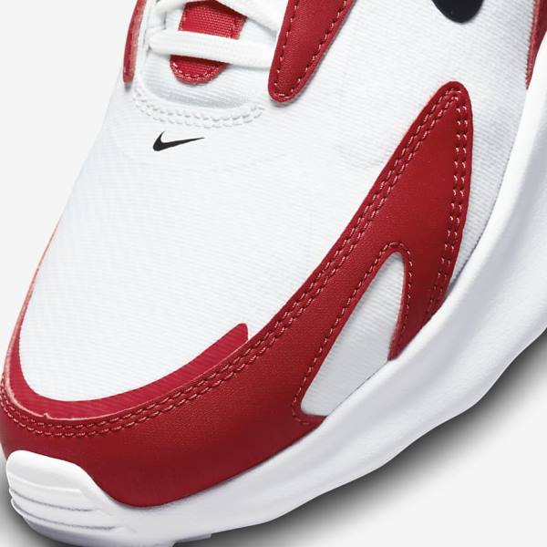 Men's Nike Air Max Bolt Trainers White / Red / Black | NK274PMU