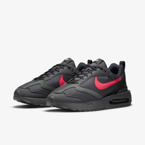 Men's Nike Air Max Dawn Trainers Black / White / Red | NK690TWB