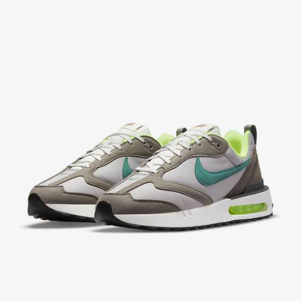 Men's Nike Air Max Dawn Trainers Olive Grey | NK826PRB