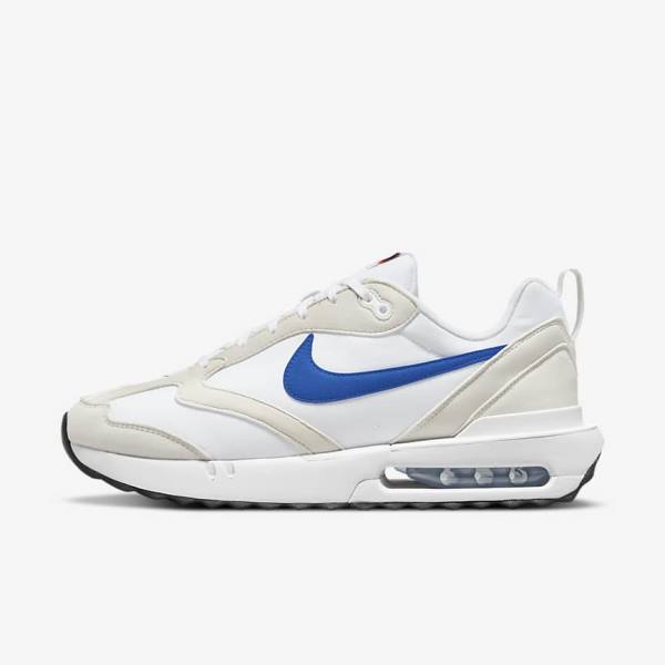 Men\'s Nike Air Max Dawn Trainers White / Light Beige / Black / Royal | NK613ZDW