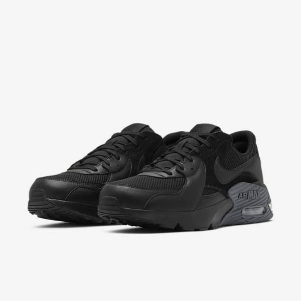 Men's Nike Air Max Excee Trainers Black / Dark Grey | NK241LSB