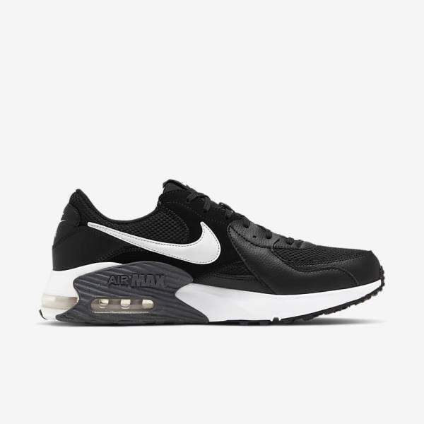 Men's Nike Air Max Excee Trainers Black / Dark Grey / White | NK809GKC