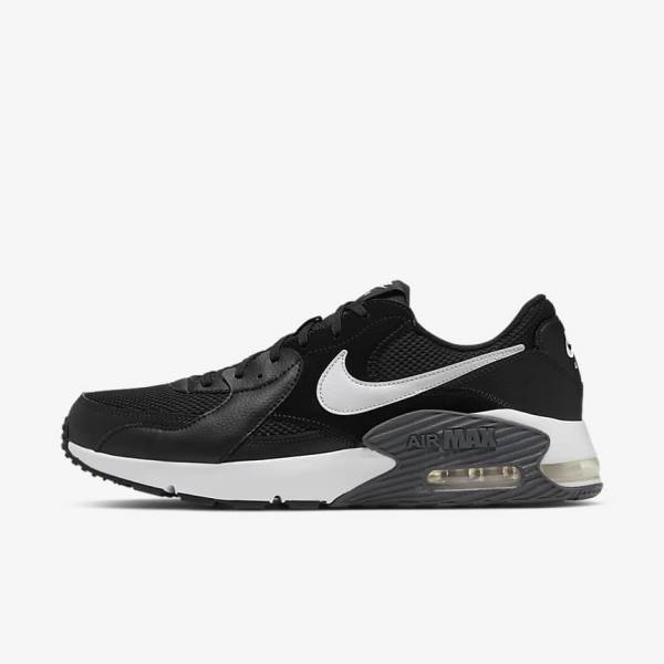 Men\'s Nike Air Max Excee Trainers Black / Dark Grey / White | NK809GKC