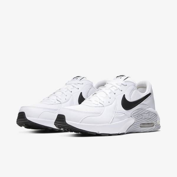 Men's Nike Air Max Excee Trainers White / Platinum / Black | NK835NBC