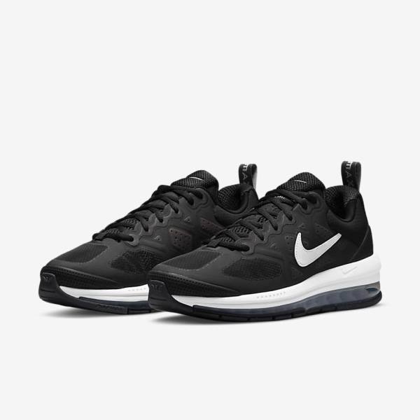 Men's Nike Air Max Genome Trainers Black / Dark Grey / White | NK364CSU