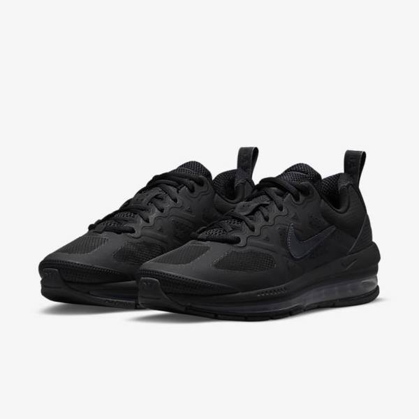 Men's Nike Air Max Genome Trainers Black / Dark Grey | NK523YXQ